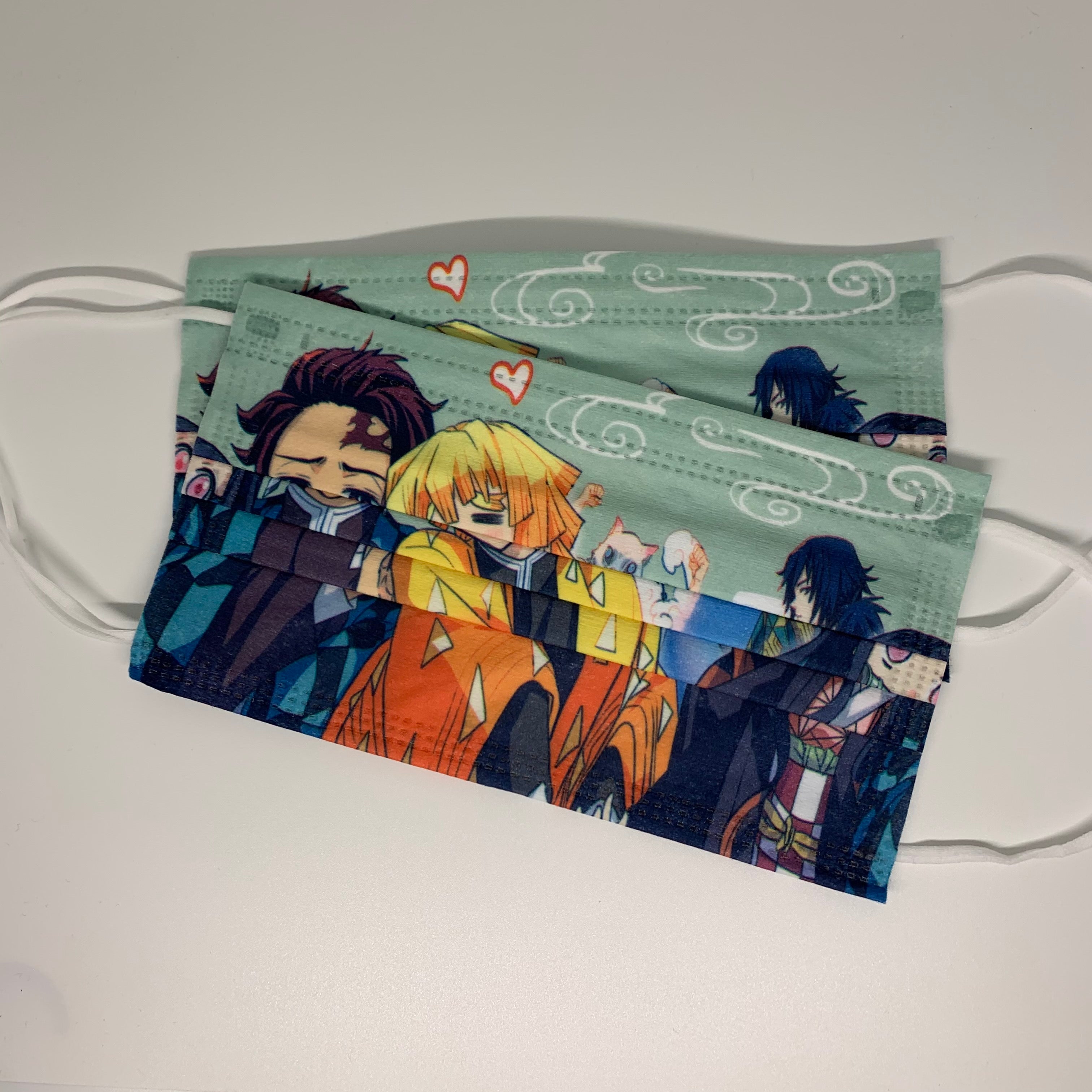 10 pieces Demon Slayer #6 Tanjiro & Friends Anime Disposable Face Mask – A  Mask for Me