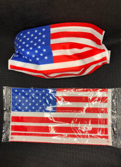 10 American Flag 4th July disposable face masks