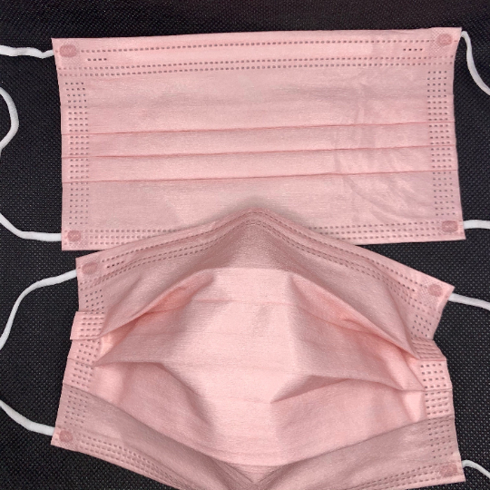 10 Dusty Pink Solid Color Disposable Face Mask