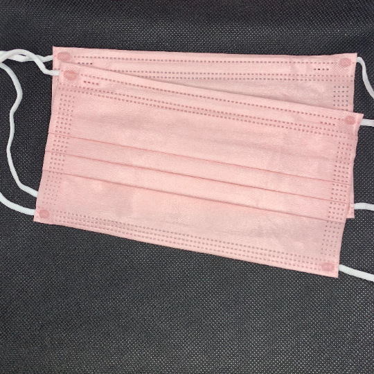 10 Dusty Pink Solid Color Disposable Face Mask