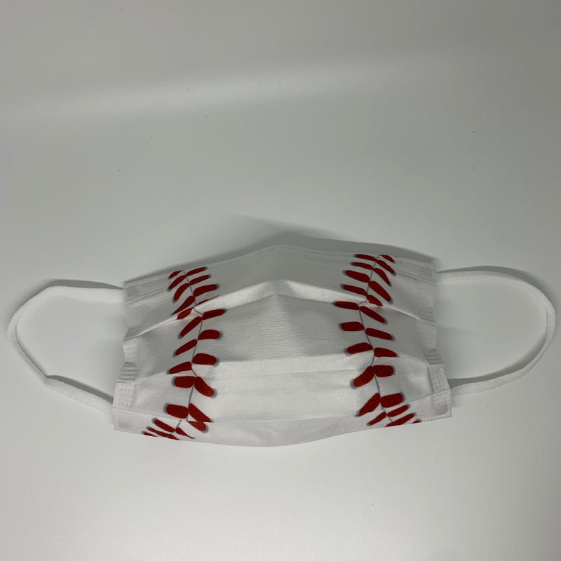 10 pieces Sports Baseball Print Disposable Face Mask