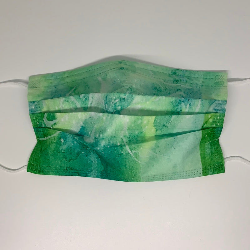 10 pieces green sky disposable face mask